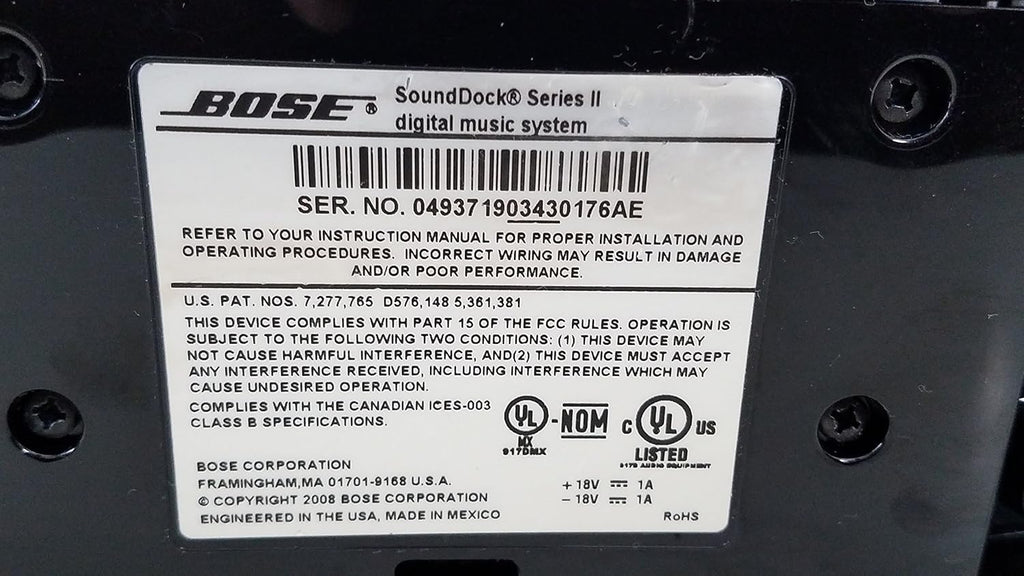 Bose Sounddock Series II Digital Music System for iPod (Black) (Renewed)