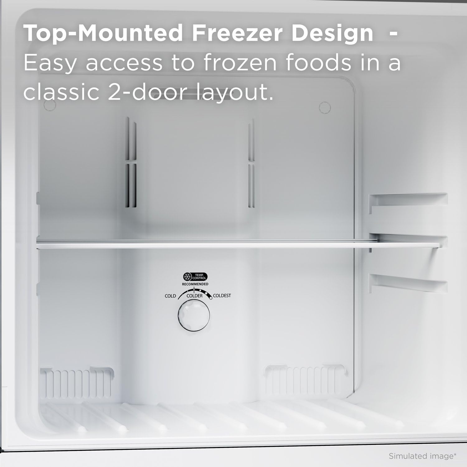TCL 10.1 Cu Ft Double Door Refrigerator with Freezer in Silver, Frost Free Energy Efficient Fridge for Dorm, Apartment, Kitchen, Garage & Office