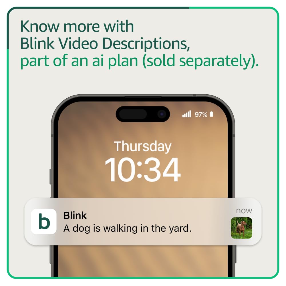 Blink Outdoor 4 – Wireless smart security camera, two-year battery life, 1080p HD day and infrared night live view, two-way talk. Sync Module Core included – 2 camera system