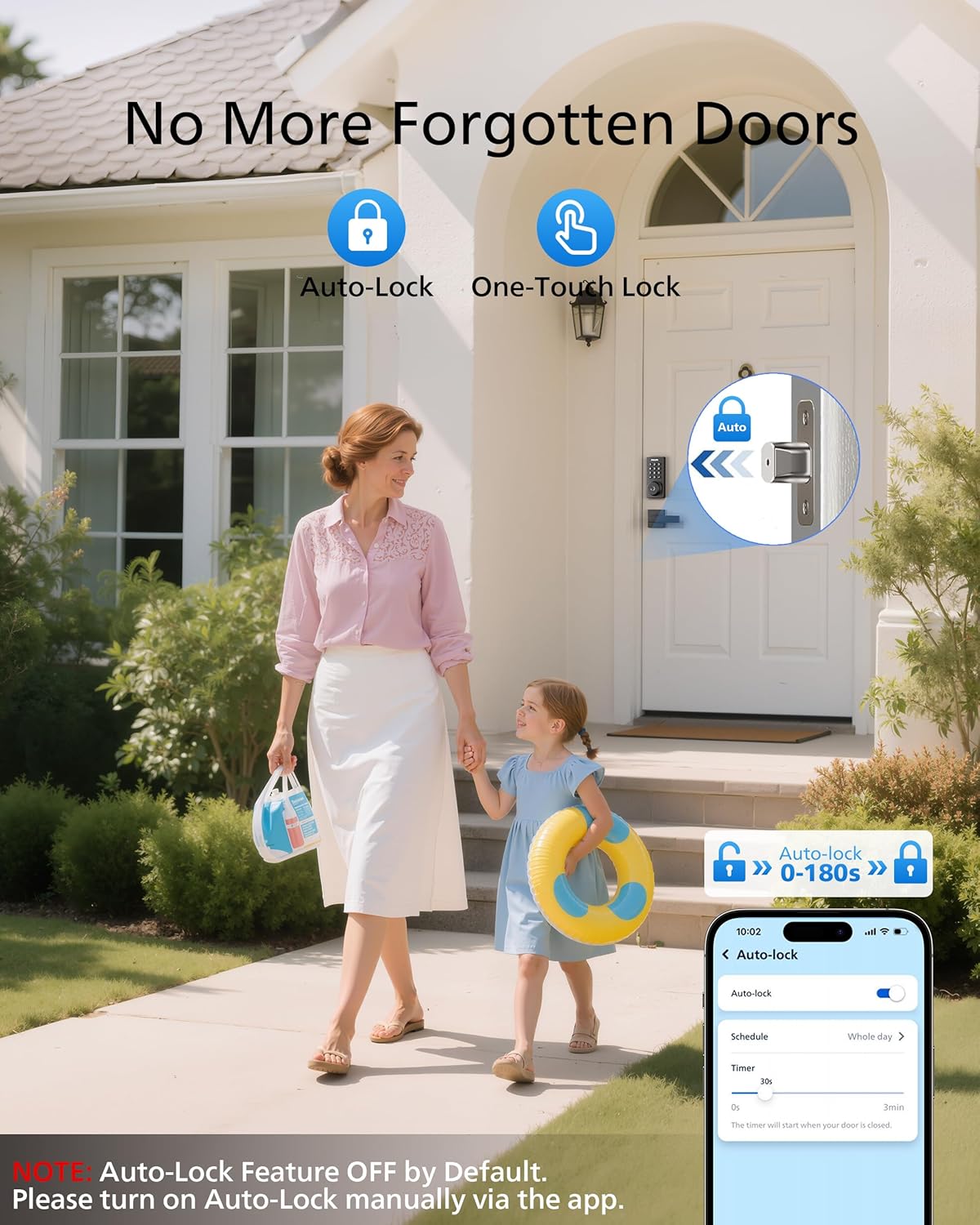 Philips WiFi Keypad Door Lock with Handle, Built-in WiFi, APP Remote Control, Voice & Fingerprint Unlock, Smart Locks for Front Door with Auto Lock, Digital Front Door Lock Set, Keyless Entry Deadbolt