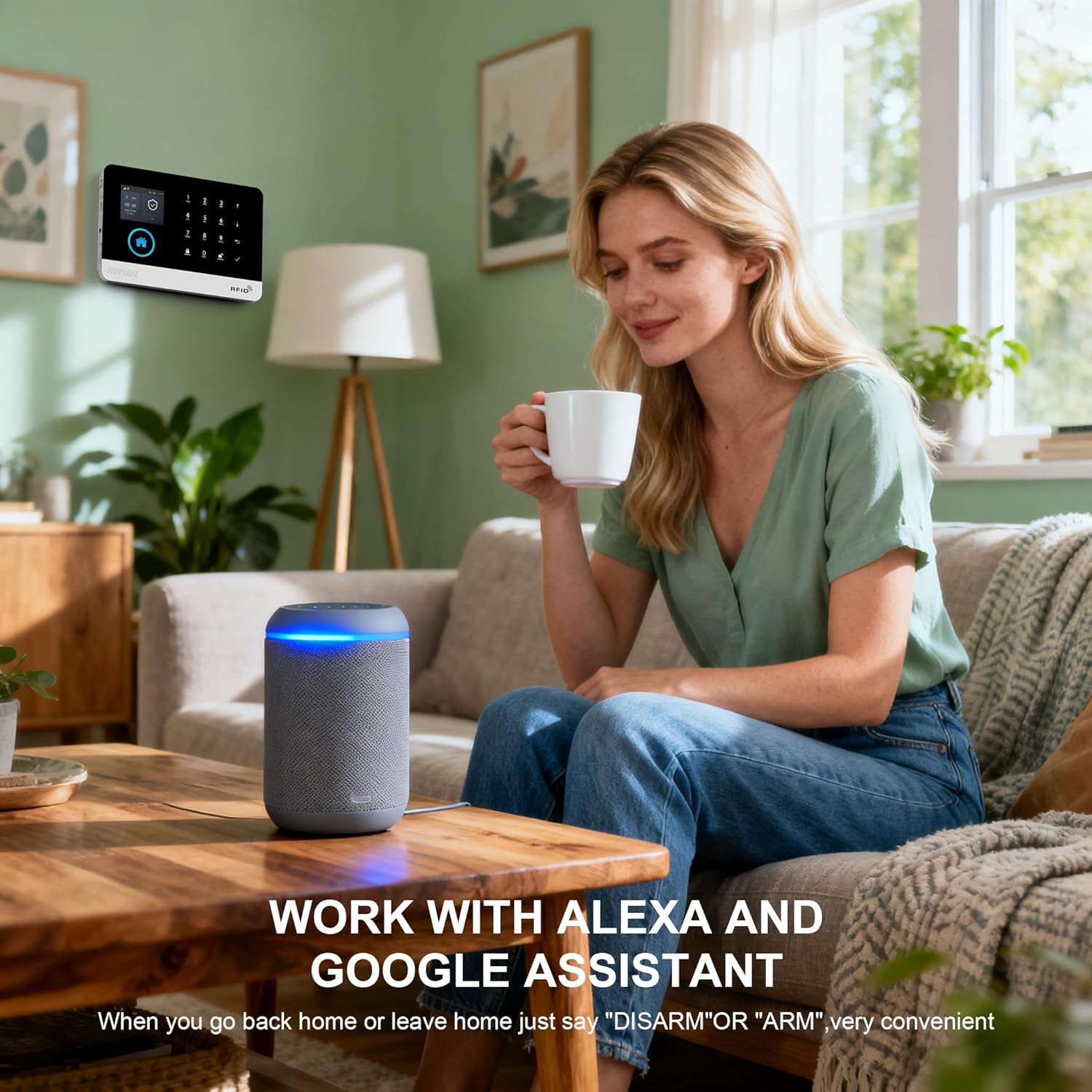 PGST Smart Home Security System,Wireless Home Alarm System with DIY Door Alarm Sensors,3MP HD Security Camera,4G GSM/Tuya App Instant Alerts,Work with Google and Alexa,No Monthly Fee