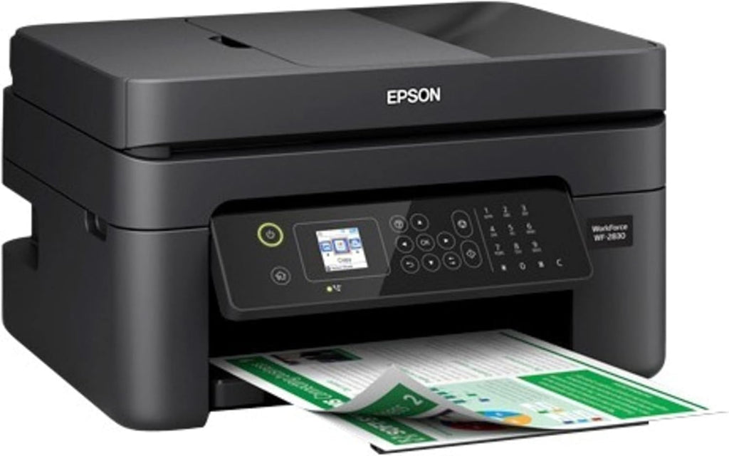 Epson Workforce WF-2930 Wireless All-in-One Printer with Scan, Copy, Fax, Auto Document Feeder, Automatic 2-Sided Printing and 1.4" Color Display