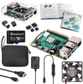 Vilros Raspberry Pi 4 Complete Starter Kit- Includes Raspberry Pi 4 Board, Fan Cooled Case, 64GB Preloaded Micro SD Card and More (4GB, Clear Transparent Case)