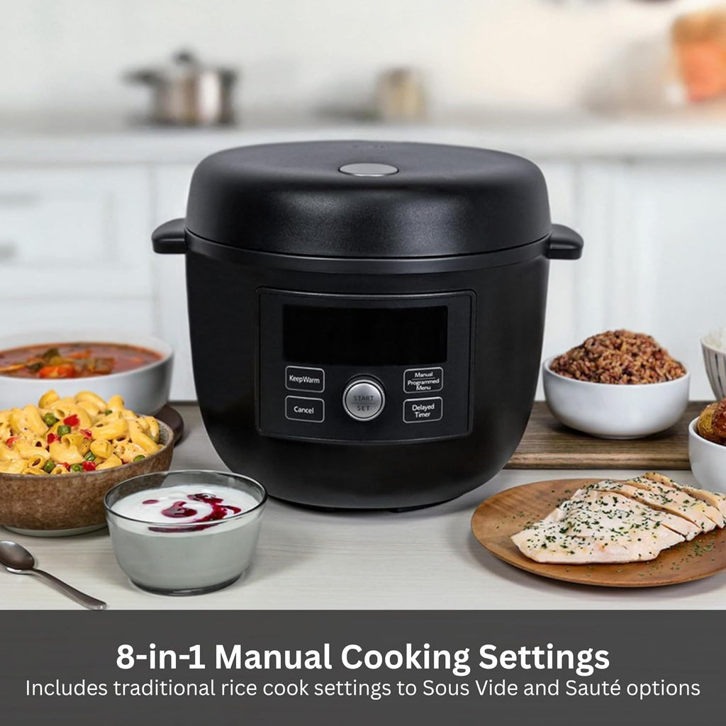 Tiger COL-A40U 2.6-Quart Compact 8-in-1 Electric Multi-Cooker with 21 Programmed Menus (Black)