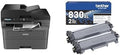 Brother DCPL2640DW Printer and TN830XL 2-Pack Black High Yield Toner