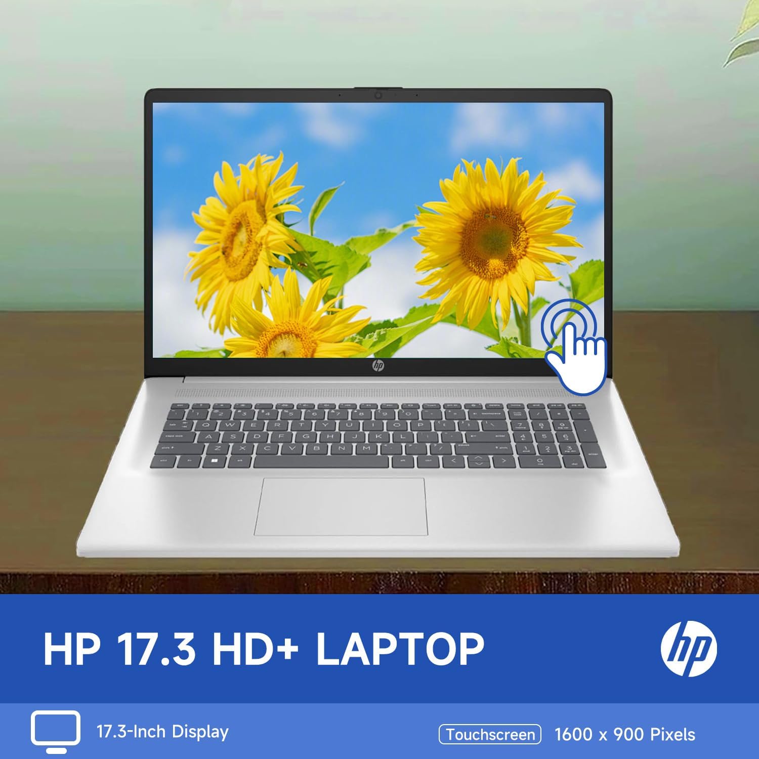 HP 17.3" Laptop for Home, Students, Business, Lifetime Office 365 for The Web, 17.3" Touchscreen, 8-Cores Intel CPU, w/Copilot, 8GB RAM, 128GB eMMC + 512GB PCIe, Camera Privacy Shutter, Win11 Pro