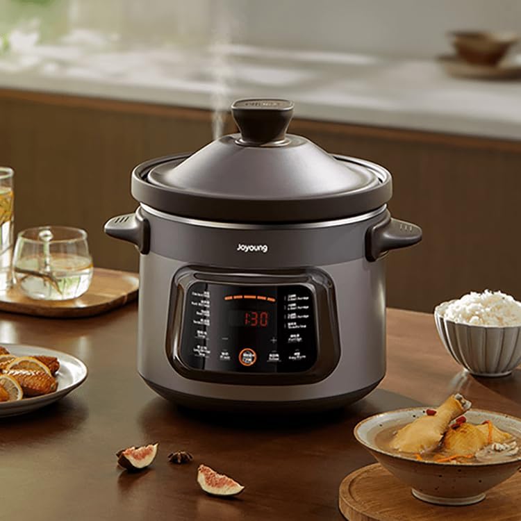 Joyoung Electric Purple Clay Slow Stew Soup Pot Cooker 5 Liter DG50K-GD505