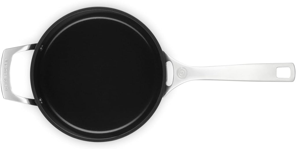 Le Creuset Essential Non-stick Ceramic Saucepan with Glass Lid, 4 qt.