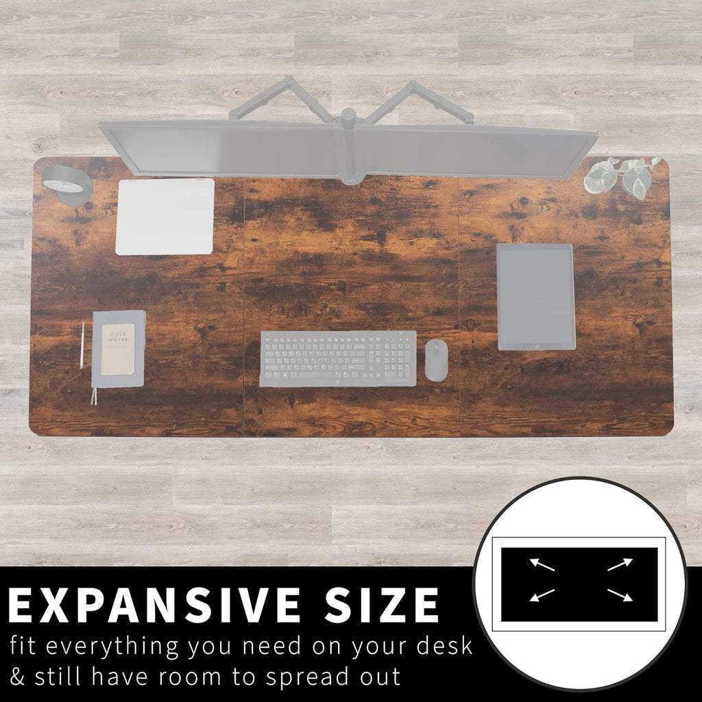 VIVO Universal 71 x 36 inch Table Top for Standard and Sit to Stand Height Adjustable Home and Office Desk Frames, Rustic Vintage Brown Extra-Wide Desktop, DESK-TOP72-36N