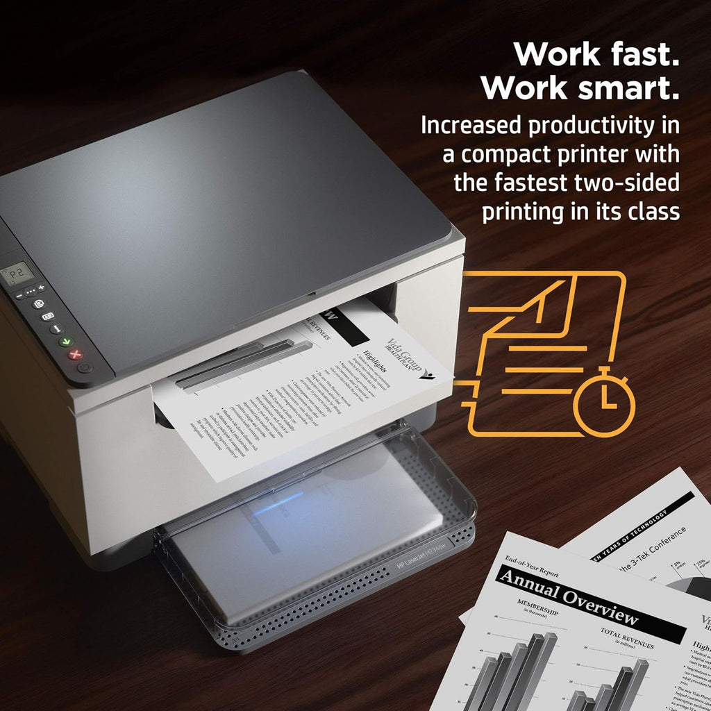 HP LaserJet MFP M234dw Wireless Monochrome All-in-One Printer Scanner, Copier, Fax, Bluetooth, Wifi, USB, Ethernet Connectivity, Instant Ink ready Ideal for Small Businesses and Home Offices (Renewed)