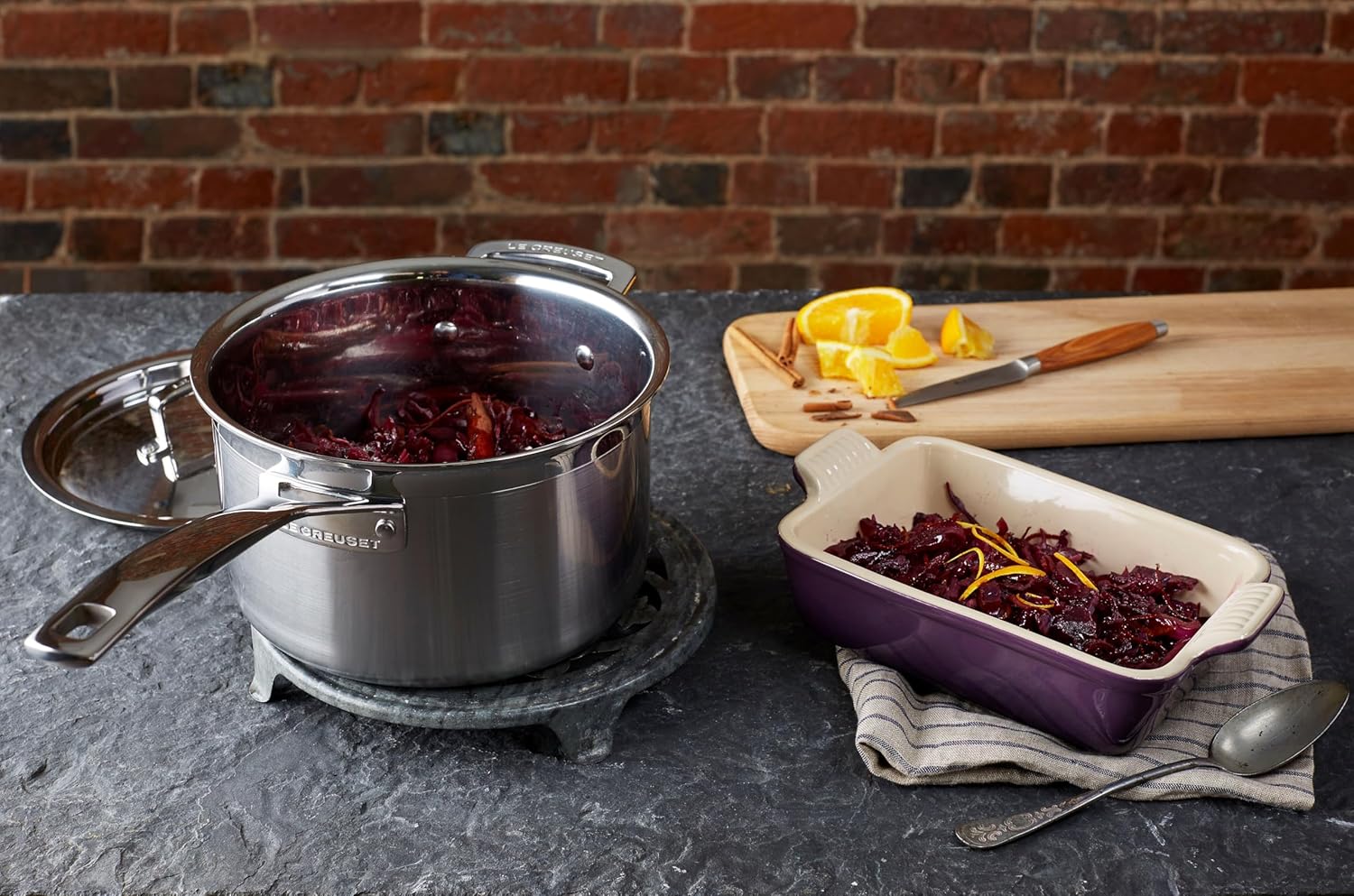 Le Creuset Stainless Steel Classic 3-Ply Saucepan, 3qt