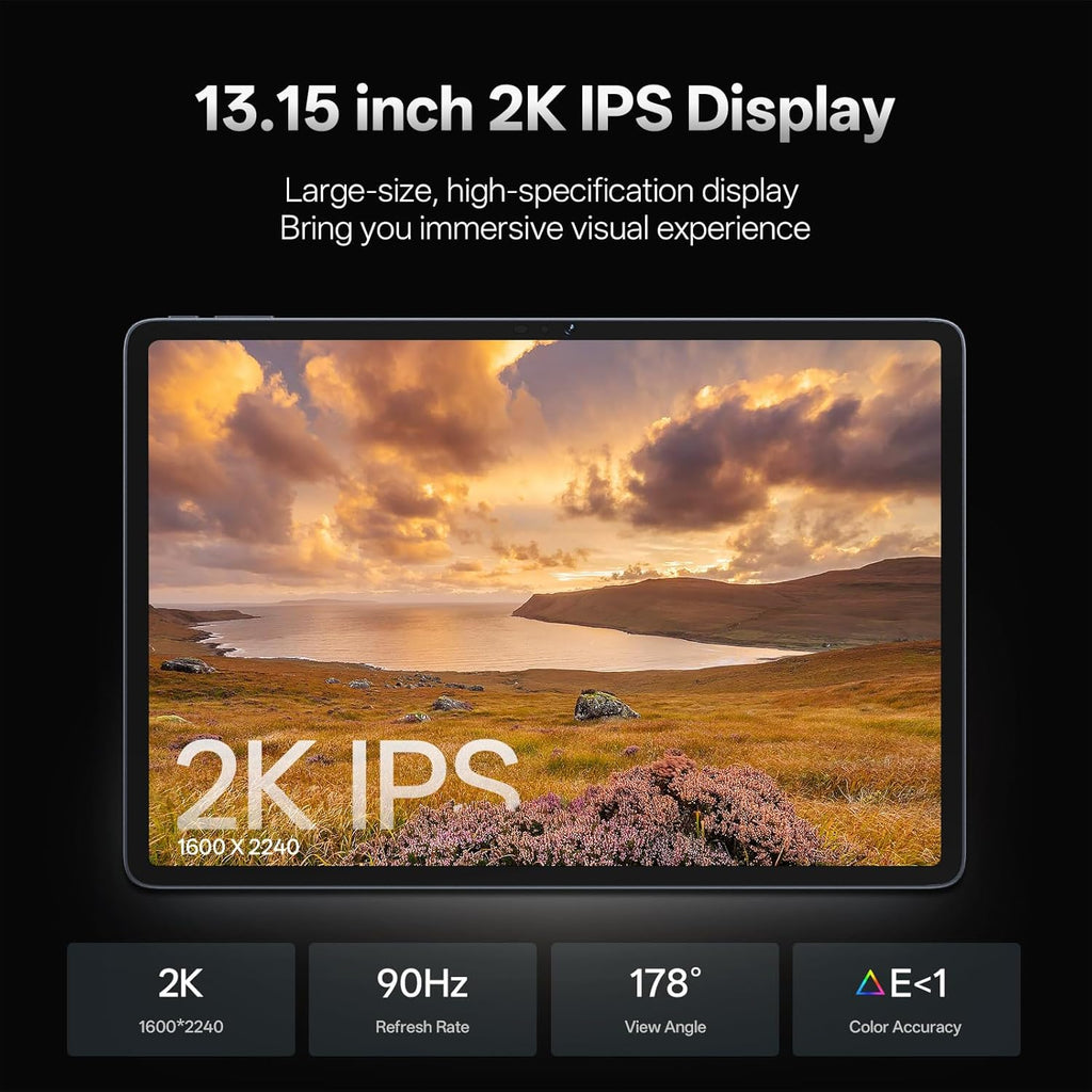 13 Inch Android 16 Tablet, 40GB+128GB+2TB Expand, 1600*2240 90Hz 𝟐𝐊 IPS Display, 11000mAh Battery+ 20W Fast Charging, Octa-Core Processor, Wi-Fi & BT5.0, GPS, Large Screen Tablet with Case