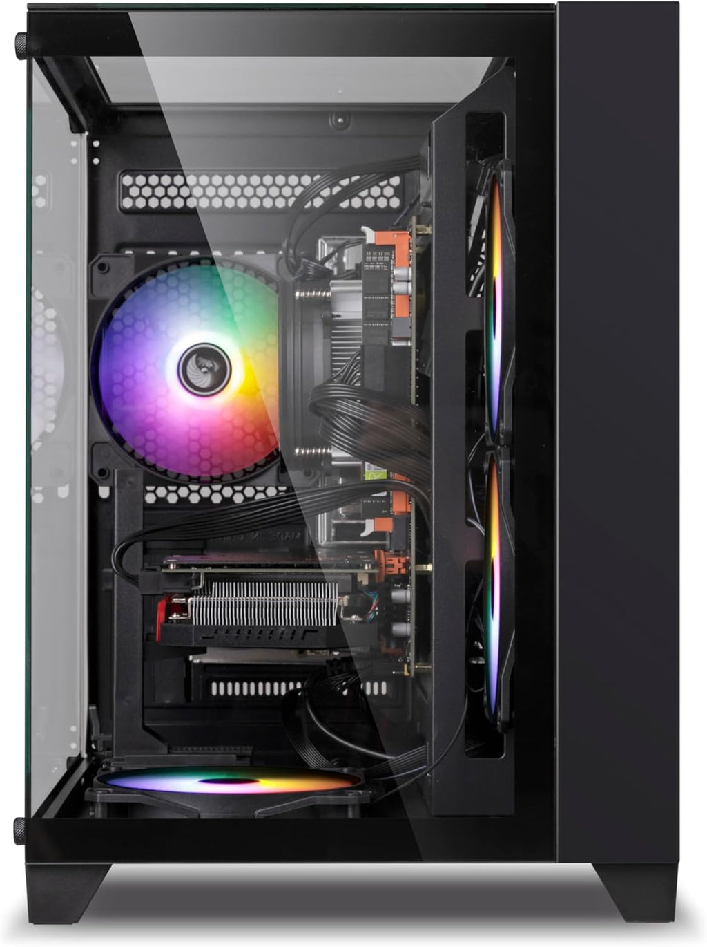 Prebuilt Gaming PC Desktop Computer,Intel Core i5 Desktop,Operating at A Frequency of 3.2-3.6 GHz,RX550 Graphics Card with 4GB GDDR5 Video Memory,16GB RAM, 512GB NVME SSD,WiFi5,RGB Fan x4 Windows 11