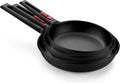 BRA COOKWARE Infinity 3-Piece Nonstick Frying Pan Set | 8, 9.5 & 11 Inch Cast Aluminum Skillet Set | Removable Handle | PFOA/PFAS Free Fry Pans | All Cooktops incl. Induction | Oven Safe Skillets