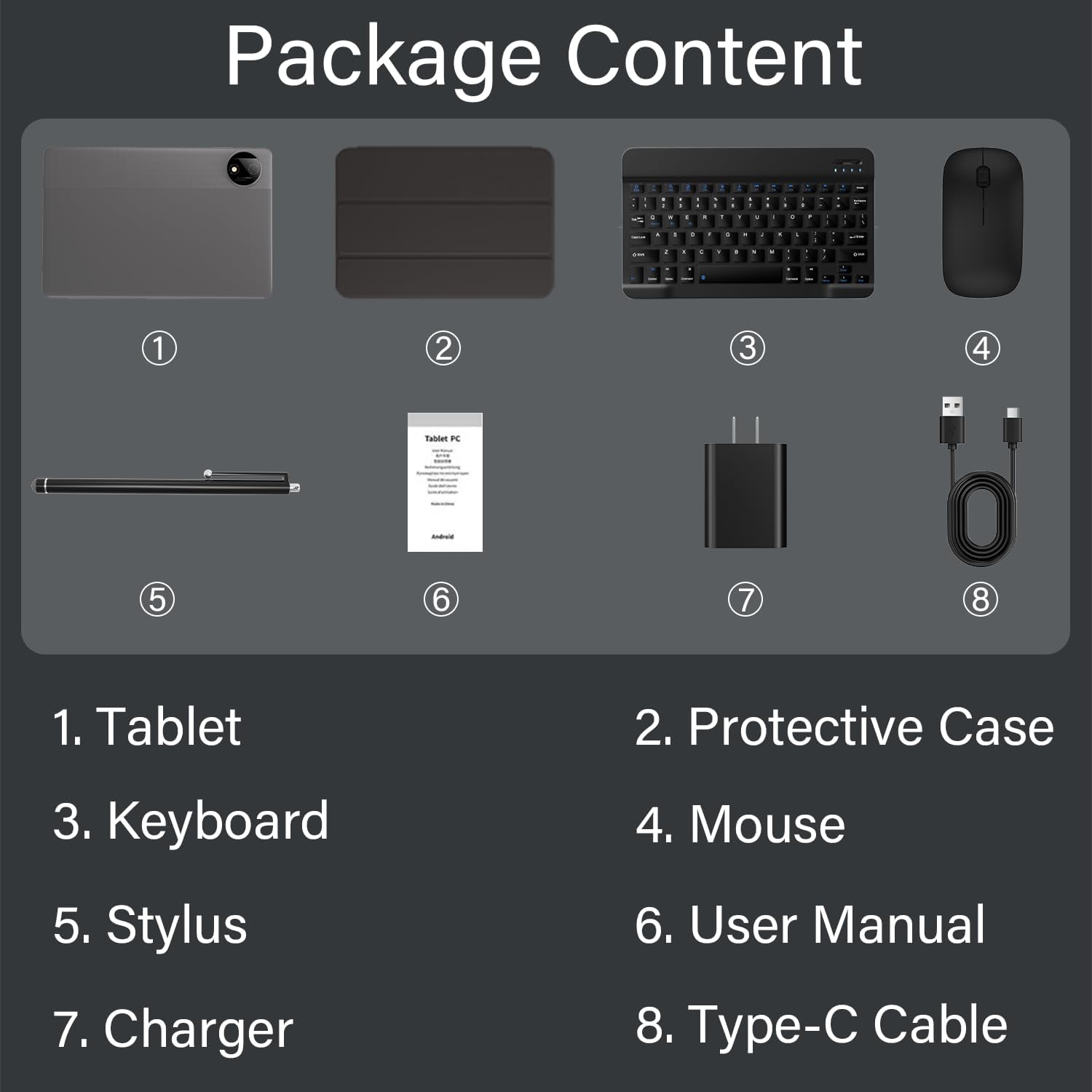 Android 15 Tablet with Keyboard, 11 Inch Tablets 20GB RAM 128GB Storage (2TB TF), Octa-Core Processor, WiFi 6, 8000mAh, GMS Certified 2-in-1 Laptop Style, Mouse, Case & Stylus Included, Blue Set