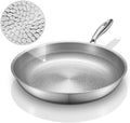 Titanium pans for cooking Non Stick,12" Uncoated Hammered titanium pro frying pan, PFAS Free Cookware, Butter warmer skillet, Induction & Oven-Safe