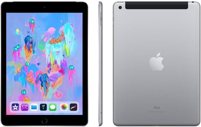 Apple 2018 iPad (Wi-Fi + Cellular, 32GB) - Space Gray (Renewed)