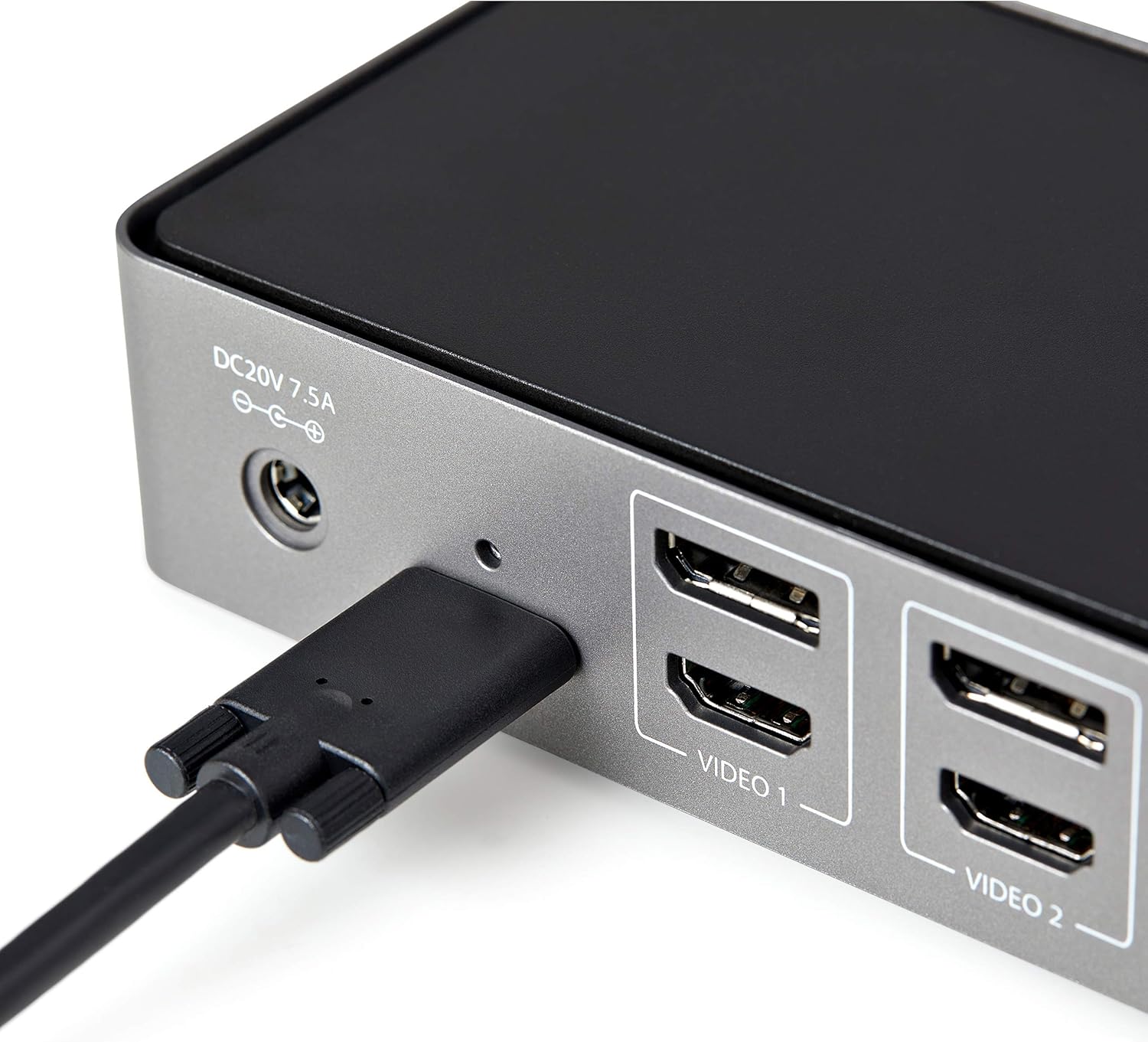 StarTech.com USB-C / USB-A Hybrid Docking Station for MacBook Pro / Air M1 M2 M3 M4 & Windows, Universal Triple 4K 60Hz HDMI DP Dock, Thunderbolt Compatible, 85W Laptop Charging - TAA, Black & Gray