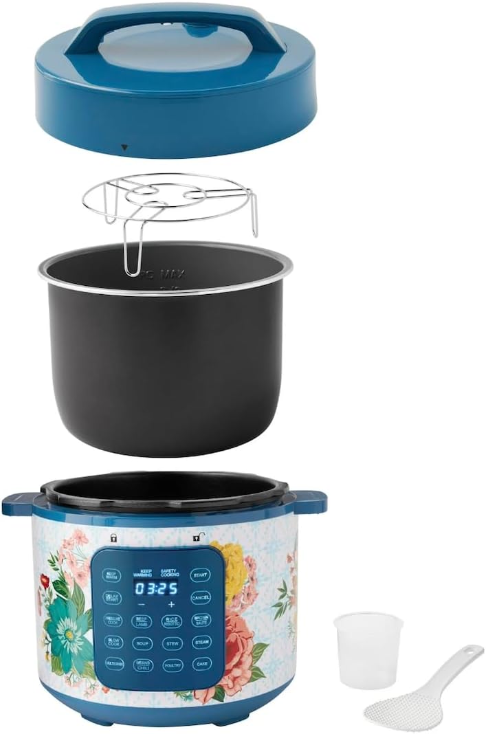 Pioneer Woman Fancy Flourish 6-Quart Pressure Cooker with Touch Control Display