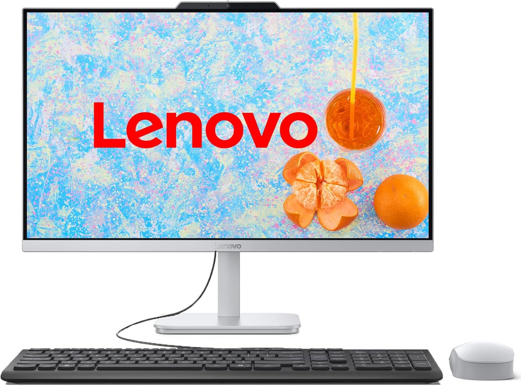 Lenovo 24" IdeaCentre All-in-One Desktop Computer, Intel 8-Core i3-N305, 16GB DDR4, 512GB PCIe SSD, 23.8" FHD IPS Display Home Office PC, WiFi 6, Office 365, Keyboard & Mouse, Windows 11, Cloud Grey