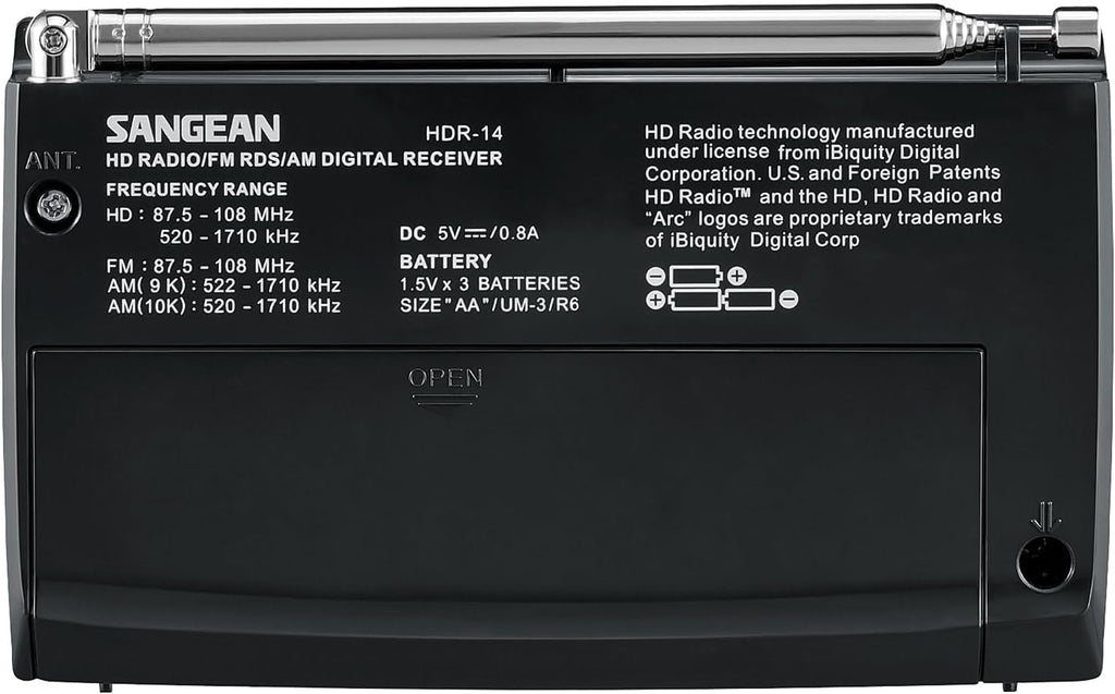Sangean HDR-14 HD Radio/FM Stereo/AM Portable Radio,