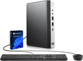 HP EliteDesk 800 G5 Mini PC Desktop Computer, 9th Gen Intel Core i5-9500T, 8GB DDR4 RAM, 256GB SSD, Keyboard & Mouse, 4K Support, WiFi, Windows 11 Pro (Renewed)