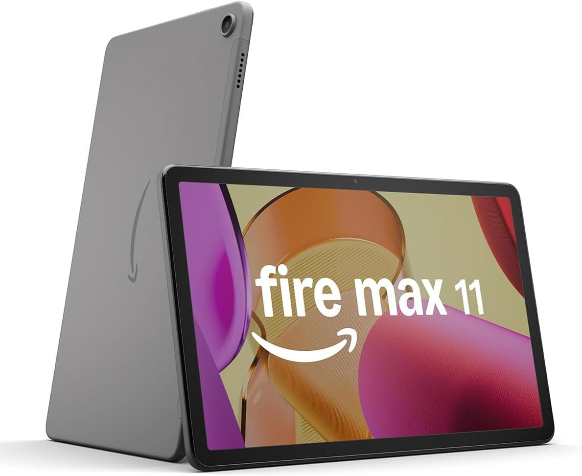 Amazon Fire Max 11 tablet (newest model) vivid 11” display, all-in-one for streaming, reading, and gaming, 14-hour battery life, optional stylus and keyboard, 64 GB, Gray