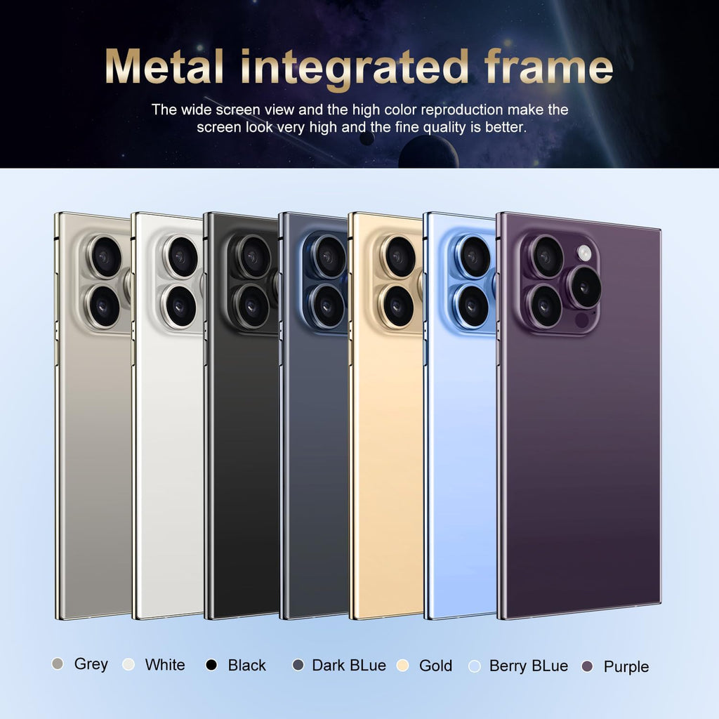 Unlocked Cell Phones Smartphones 5G Phone Android 13 Mobile Phones 8GB+256GB/7 Display/48MP+108MP Camera/6800 mAh/Dual SIM/Build-in Pen (Light Blue)
