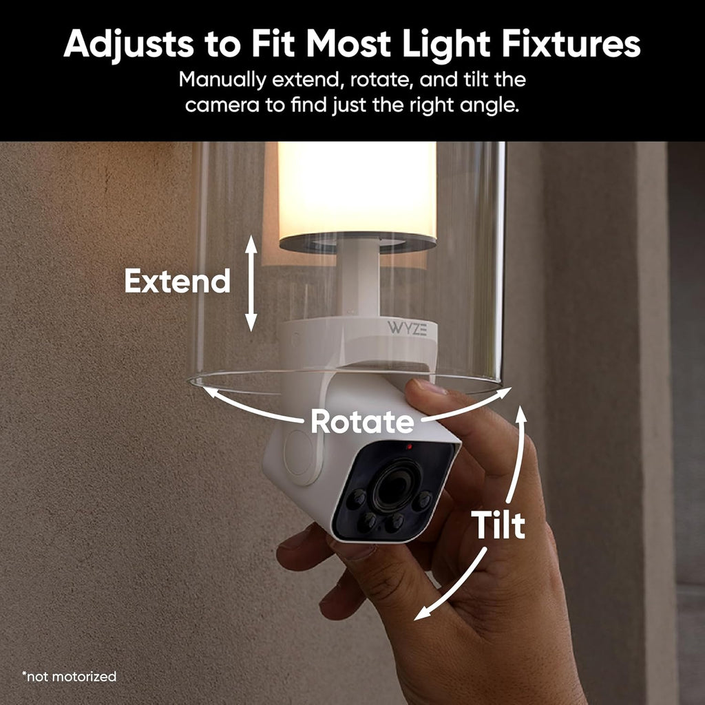 WYZE Bulb Cam Security Camera, 2K HD Outdoor Light Bulb Camera, Color Night Vision, Dimmable LED Bulb, Motion Detection, Siren Alarm, Works w/Alexa/Google Assistant (2 Pack)