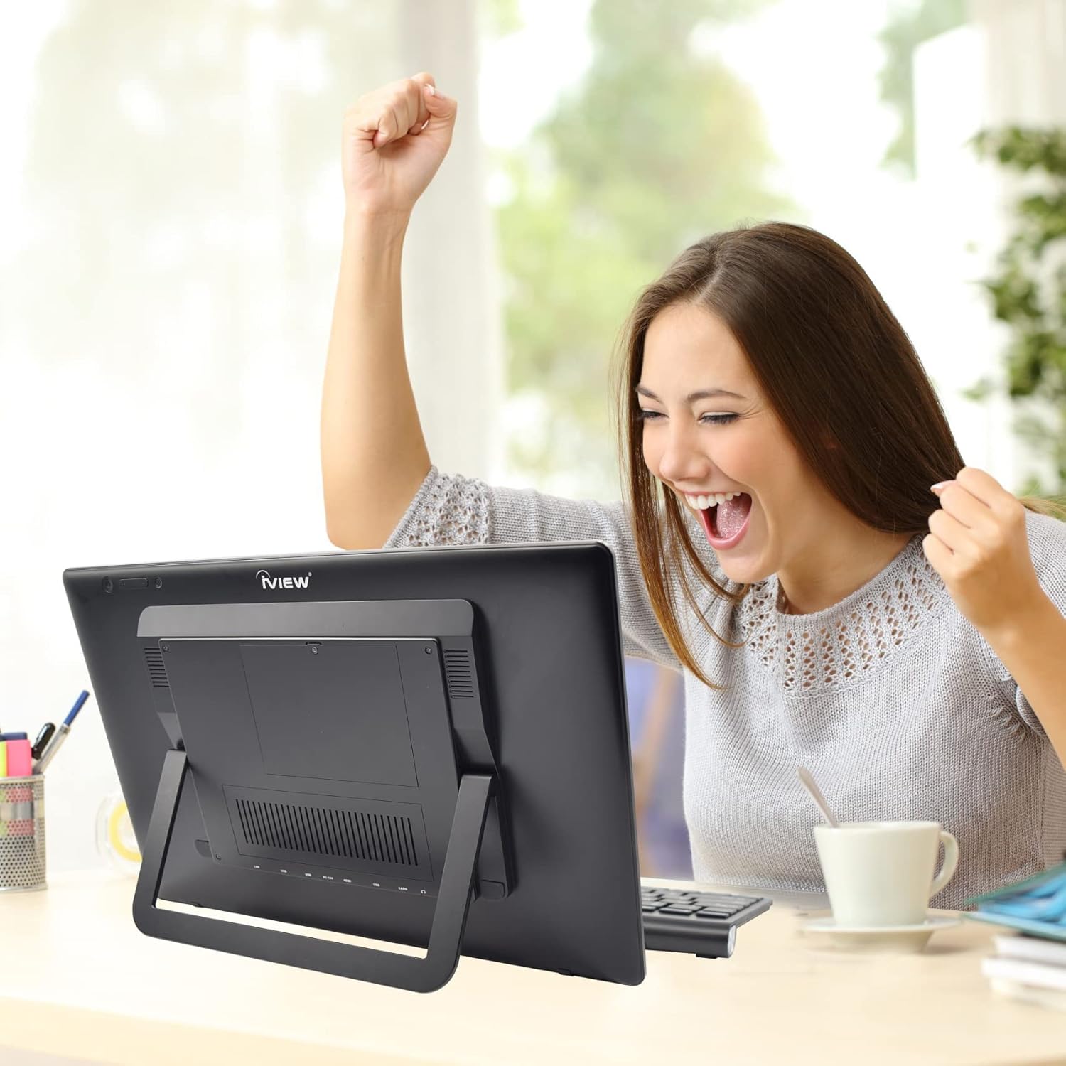 IVIEW 1786AIO All in One Computer IPS 1920 x 1080 Touch Screen, Intel Celeron, 4GB RAM, 64GB Storage (Supports HHD) WiFi