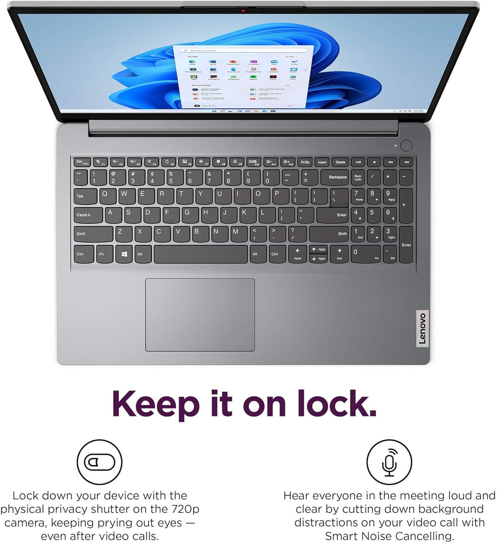 Lenovo IdeaPad Laptop Computer, 15.6" Anti-Glare, 8GB RAM, 256GB (128GB SSD +128GB eMMC), 1-Year Office 365, Intel Core CPU, for Student, Home, Work, Numeric Keypad, Wi-Fi 6, IST HUB, Win 11 Home S
