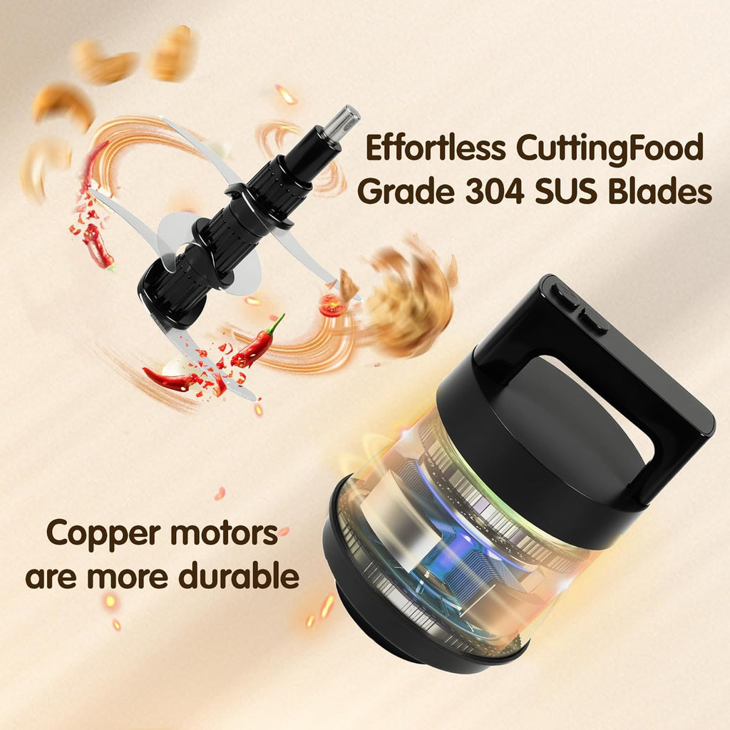 Food Processor 6L Large Capacity,1200W Heavy Duty Electric Meat Grinder for Frozen Meat,Vegetable and Nuts with 3-Layer Blades & Stainless Steel Bowl,Dishwasher Safe,for Family BBQ(6L/25CUP)