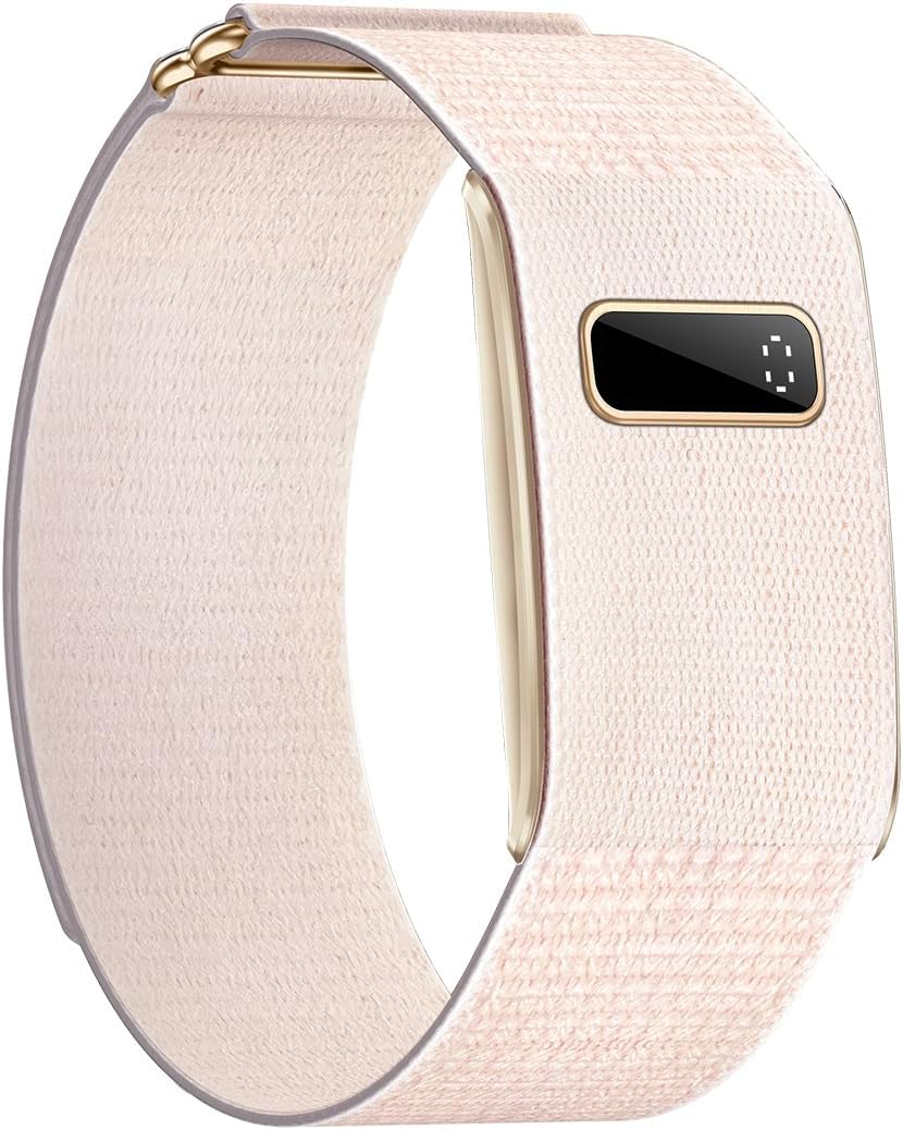 Innovative Design Smart Bracelet with Tiny LED Screen, 50+ Days Ultra-Long Battery Fitness Tracker, 24/7 (STEP/HR/SpO2) Monitor, AI Analysis & Free App – Health Tracker for IOS & Android (Rose Gold)