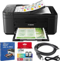 Canon PIXMA TR4720 All-in-One Wireless Printer with Auto Document Feeder, Mobile Printing, Copy, Fax and Scanner Black 5074C002 Bundle with DGE USB Connection Cable + Print Like A Pro Guidebook Kit