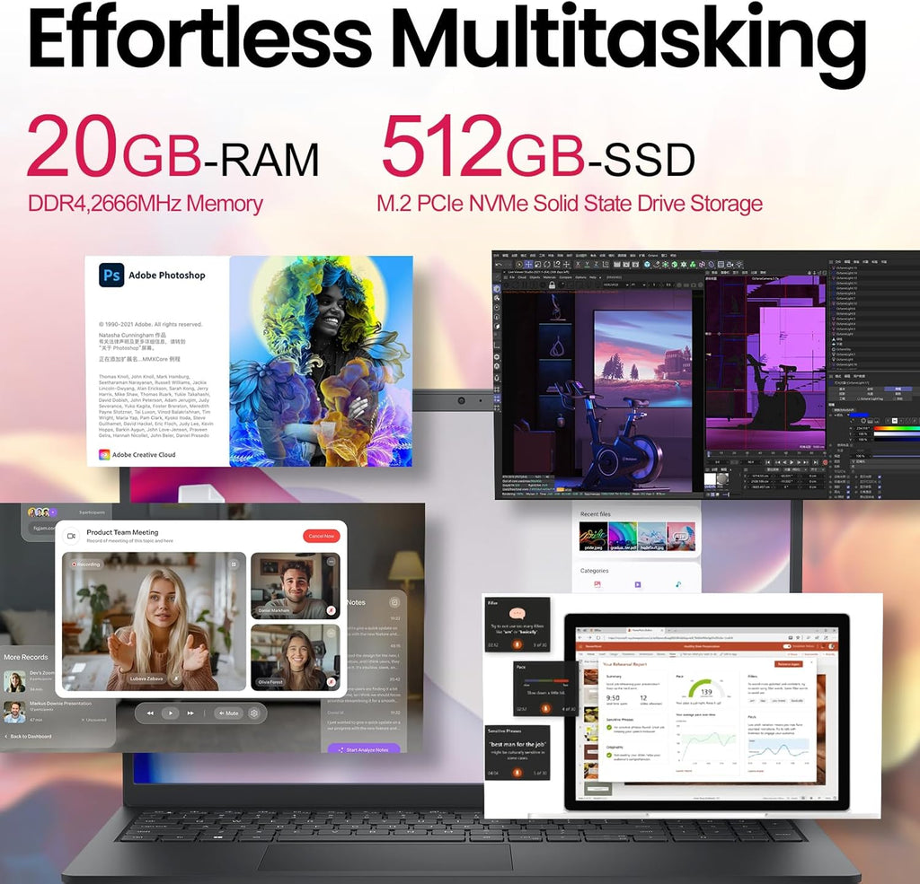Dell 15 Touchscreen Laptop, Intel 10-Core i5-1334U (Beat i7-1250U) 15.6" FHD IPS Anti-Glare Display Business Laptop, 20GB RAM & 512GB SSD, Lifetime Windows 11 Pro with AI Copilot
