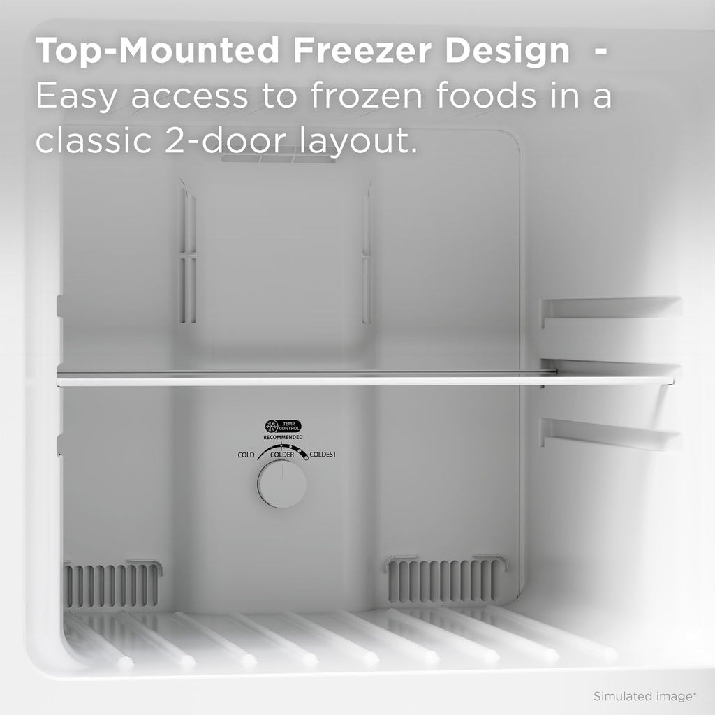TCL 11.6 Cu Ft Counter-Depth Refrigerator with Freezer in Silver, Frost Free Energy Efficient Fridge for Dorm, Apartment, Kitchen, Garage & Office