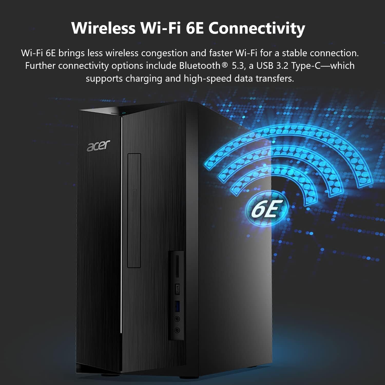 acer Aspire Business Desktop | 14th Gen Intel Core i5-14400 Processor | 16GB DDR5 RAM, 1TB Storage(512GB SSD & 500GB HDD) | WiFi6+Bluetooth5.1 | Keyboard+Mouse | Windows 11 Pro