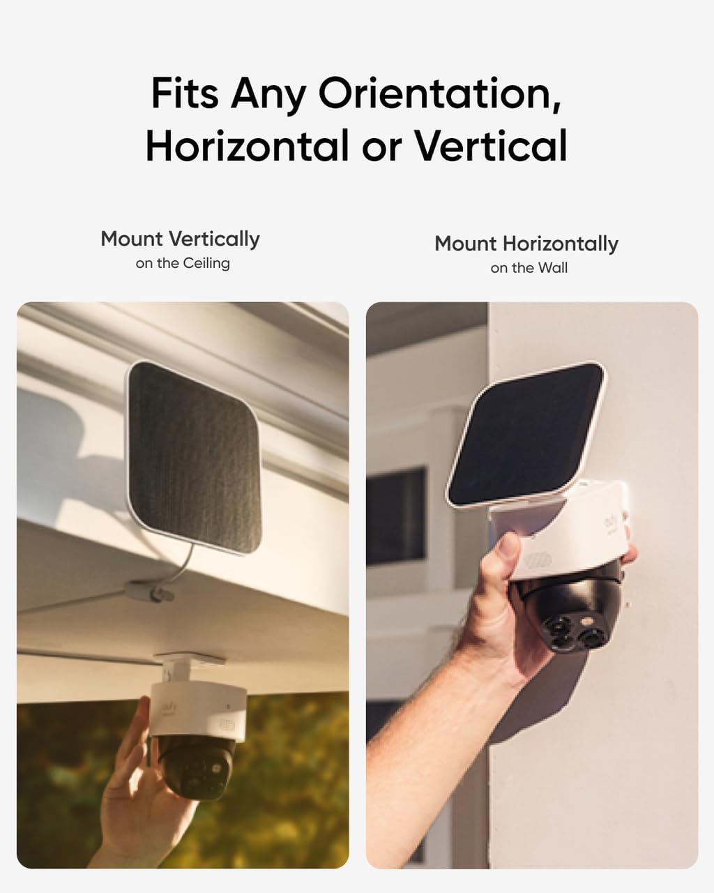 eufy Security 3K Dual Camera, SoloCam S340, Solar Security Cameras Wireless Outdoor, Cameras for Home Security, 360°Coverage, Pan & Tilt, No Blind Spots, No Monthly Fee, Built-in 8GB