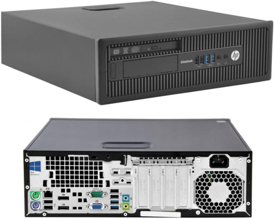 HP EliteDesk 800 G1 SFF Desktop Computer Package - Intel Core i5 3.3GHz, 32GB RAM, New 1TB SSD, KOORUI 24-inch Monitor, AC WiFi,Windows 11 Pro,black (Renewed)