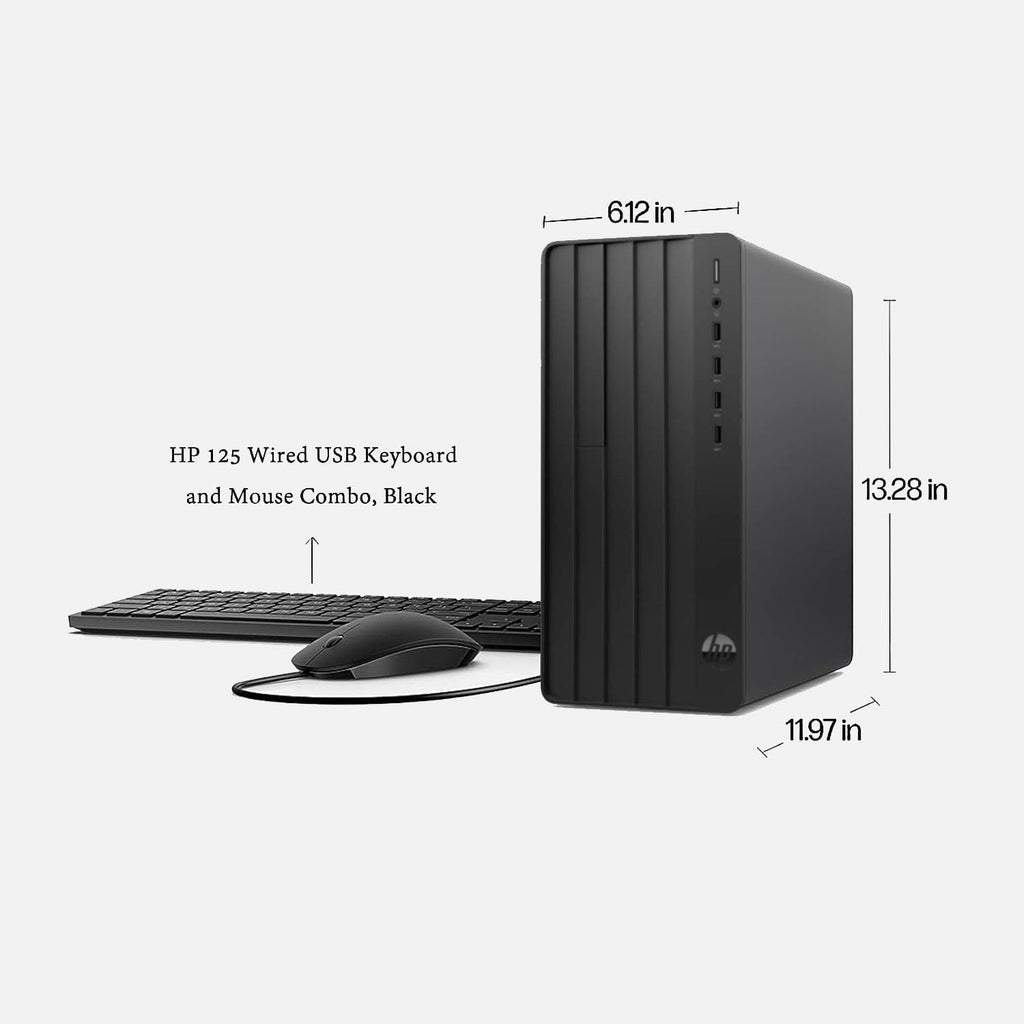 HP Pro Tower Business Desktop, Intel i5-13500 (14-Core), 16GB RAM, 1TB PCIe SSD, UHD Graphics 770, Wi-Fi 6, Bluetooth 5.3, Dual Monitor Support, Windows 11 Pro