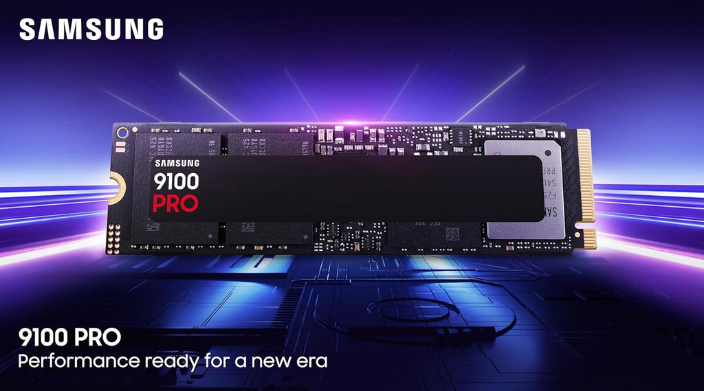 Samsung SSD 9100 PRO 2TB, PCIe 5.0x4 M.2 2280, Seq. Read Speeds Up to 14,700MB/s, Best for AI Computing, Gaming and Heavy Duty Workstations (MZ VAP2T0B/AM)