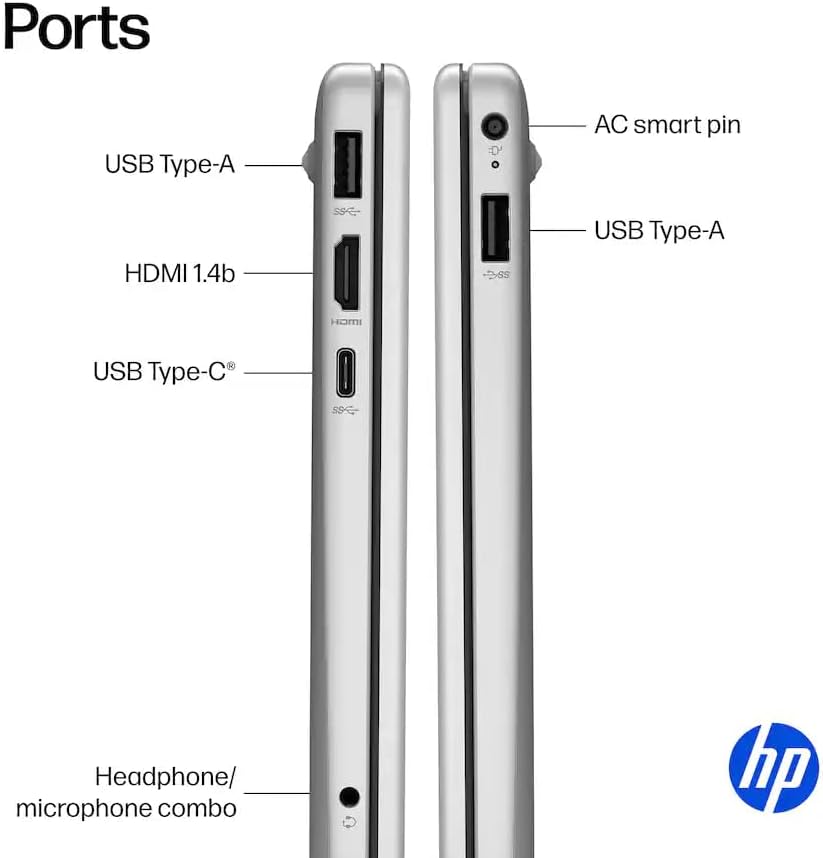 HP 15.6" Business Laptop with Microsoft Office 365 with Copliot AI, Quad-Cores Intel Processor, Windows 11, PLUSERA Earphones, Natural Silver (Natural Silver, 16GB RAM)
