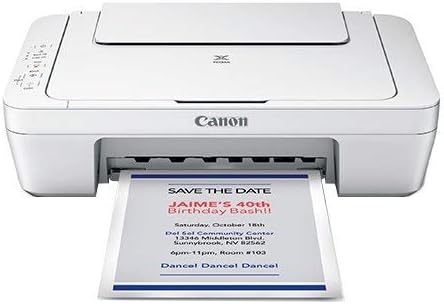 Canon All-in-One Color Inkjet Wired Printer, Print Scan Copy for Home Office, up to 60 Sheets, 600 x 1200 dpi, Portability, Lightweight, PIXMA MG2522, w/USB Cable
