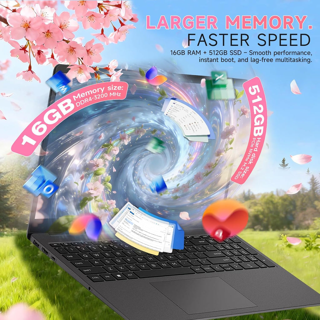 HP Flagship 15.6" FHD Business Laptop, AMD Ryzen 7 7730U, 16GB RAM, 512GB PCIe SSD, Office 365 for the Web, Windows 11 Pro, Numeric Keypad, Webcam, Wi-Fi 6, Patented Accessory