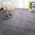 VEVOR Indoor Plush Area Rugs, 9 x 12 ft Living Room Plush Carpet Blue Gray Area Rugs Furry with Long Plushs Pile, Thick High-Pile Rug for High-Traffic Areas, Non-Shedding & Non-Slip Backing