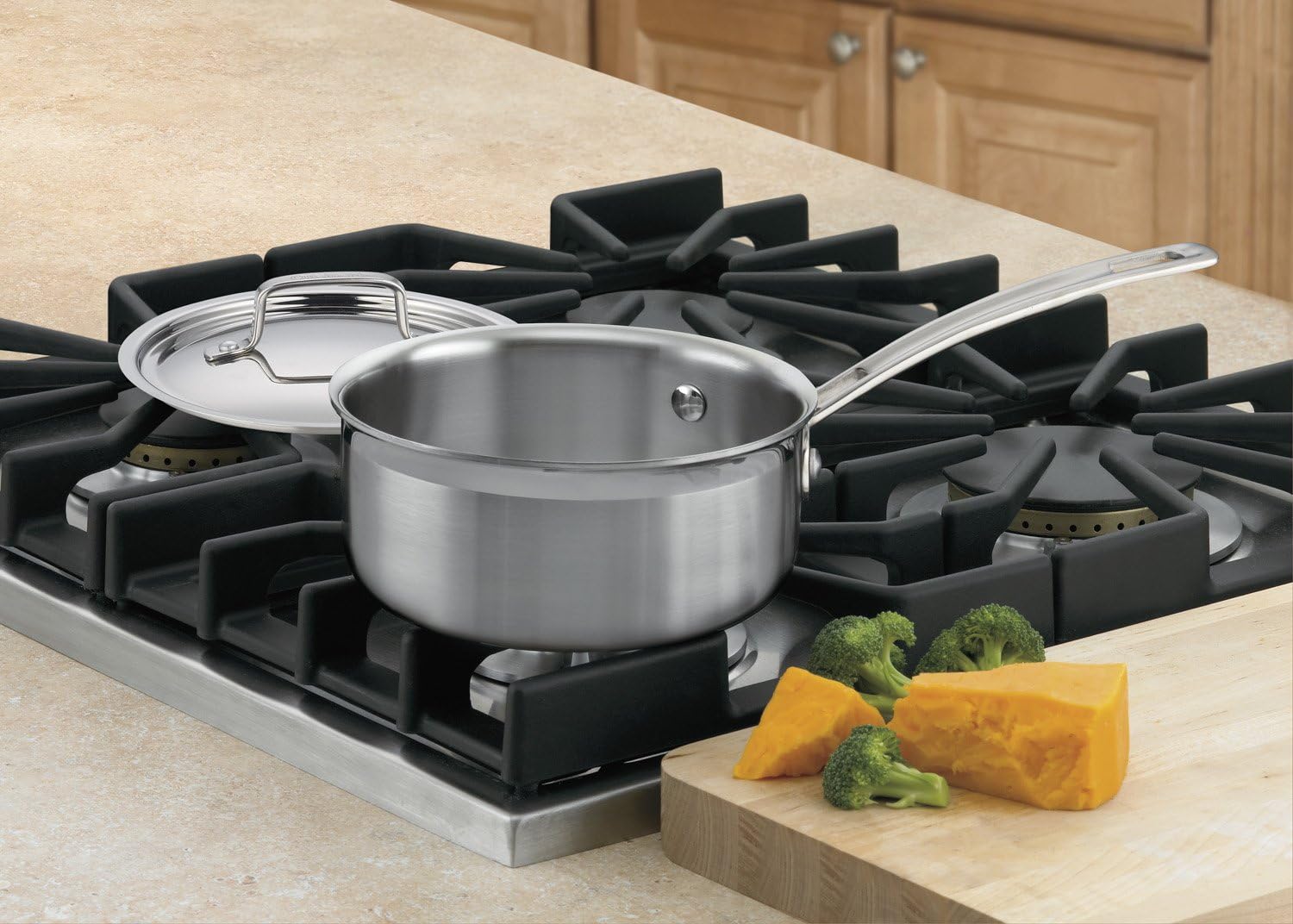 Cuisinart MultiClad Pro Stainless Steel 2-Quart Saucepan with Cover & MultiClad Pro Stainless Steel 1-1/2-Quart Saucepan with Cover