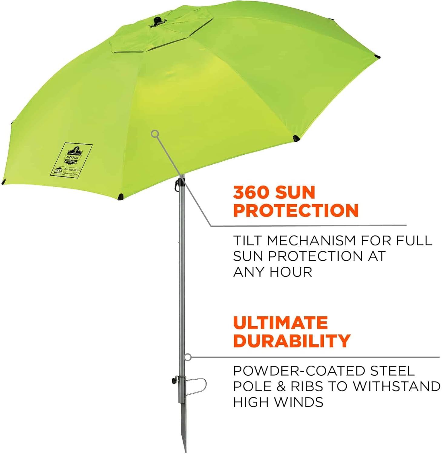 Ergodyne SHAX 6100 Lightweight Industrial Umbrella