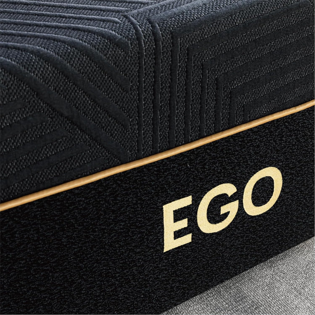 MLILY EGOHOME 14 Inch Queen Memory Foam Mattress for Back Pain, Cooling Copper Gel Bed in a Box, Foam Made in USA, CertiPUR-US Certified, Therapeutic Medium Firm, 60x80x14 Black