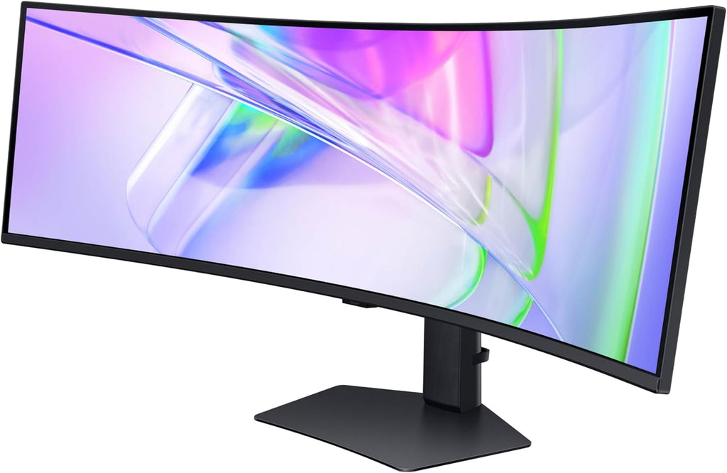 Samsung 49” Business Curved Ultrawide Dual QHD Computer Monitor, USB-C, DisplayPort, HDMI, 120Hz, VESA DisplayHDR 400, Built-in Speakers, Height Adjustable Stand, Eye Care, LS49C954UANXZA, 2024