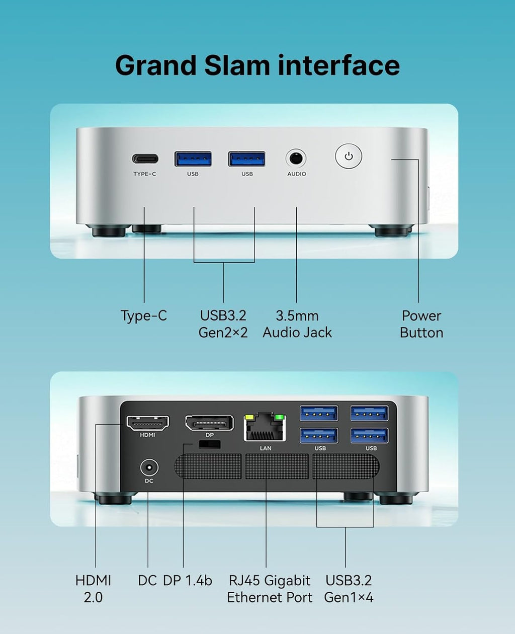 ACEMAGIC K1 Mini PC AMD Ryzen 4300U 16GB DDR4 1TB SSD Mini Computers (Turbo 3.7GHz), Win 11 Pro Radeon 4K Triple Display Desktop Computers 3.2USB-C Max 28W, VESA GbE/WiFi/BT Education/Business Office